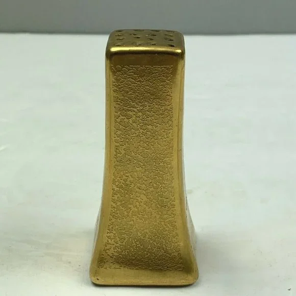 Vintage Pickard Salt Pepper Shakers Gold Tapered Set of 3
